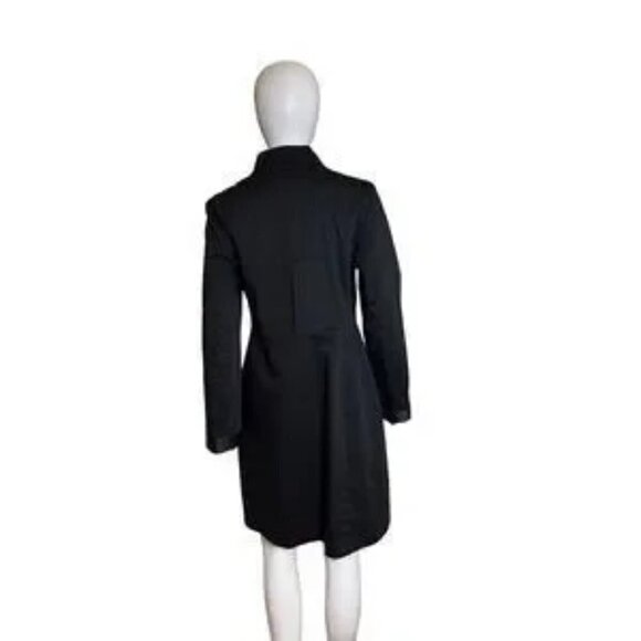 Esprit Lightweight Black Lined Classic Trench Coat Size Med - Picture 3 of 6